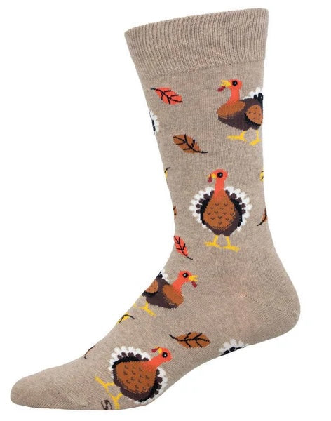 SOCKSMITH Brand Men’s THANKSGIVING TURKEY Socks ‘Let’s Talk Turkey’ - Novelty Socks And Slippers
