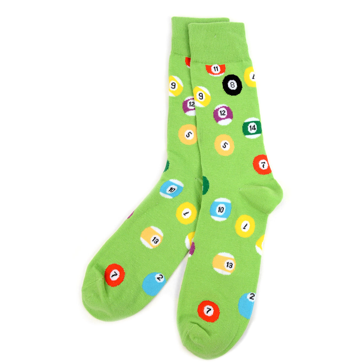 Parquet Brand Men’s BILLIARD Socks SOLIDS, STRIPES POOL BALLS (CHOOSE COLOR) - Novelty Socks And Slippers