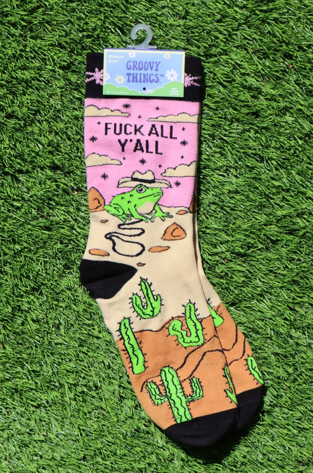 GROOVY THINGS Brand Ladies FUCK ALL Y’ALL Socks - Novelty Socks And Slippers