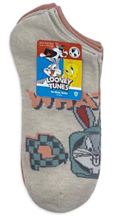 LOONEY TUNES Ladies 3 Pair of No Show Socks BUGS BUNNY, MARVIN & SYLVESTER ‘WHAT’S UP DOC?’ - Novelty Socks And Slippers