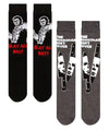 HALLOWEEN II Men’s 2 Pair Of MICHAEL MYERS Socks ‘THE NIGHTMARE ISN’T OVER’ - Novelty Socks And Slippers