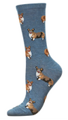 Memoi Brand Ladies WELSH CORGI Dog Socks - Novelty Socks And Slippers