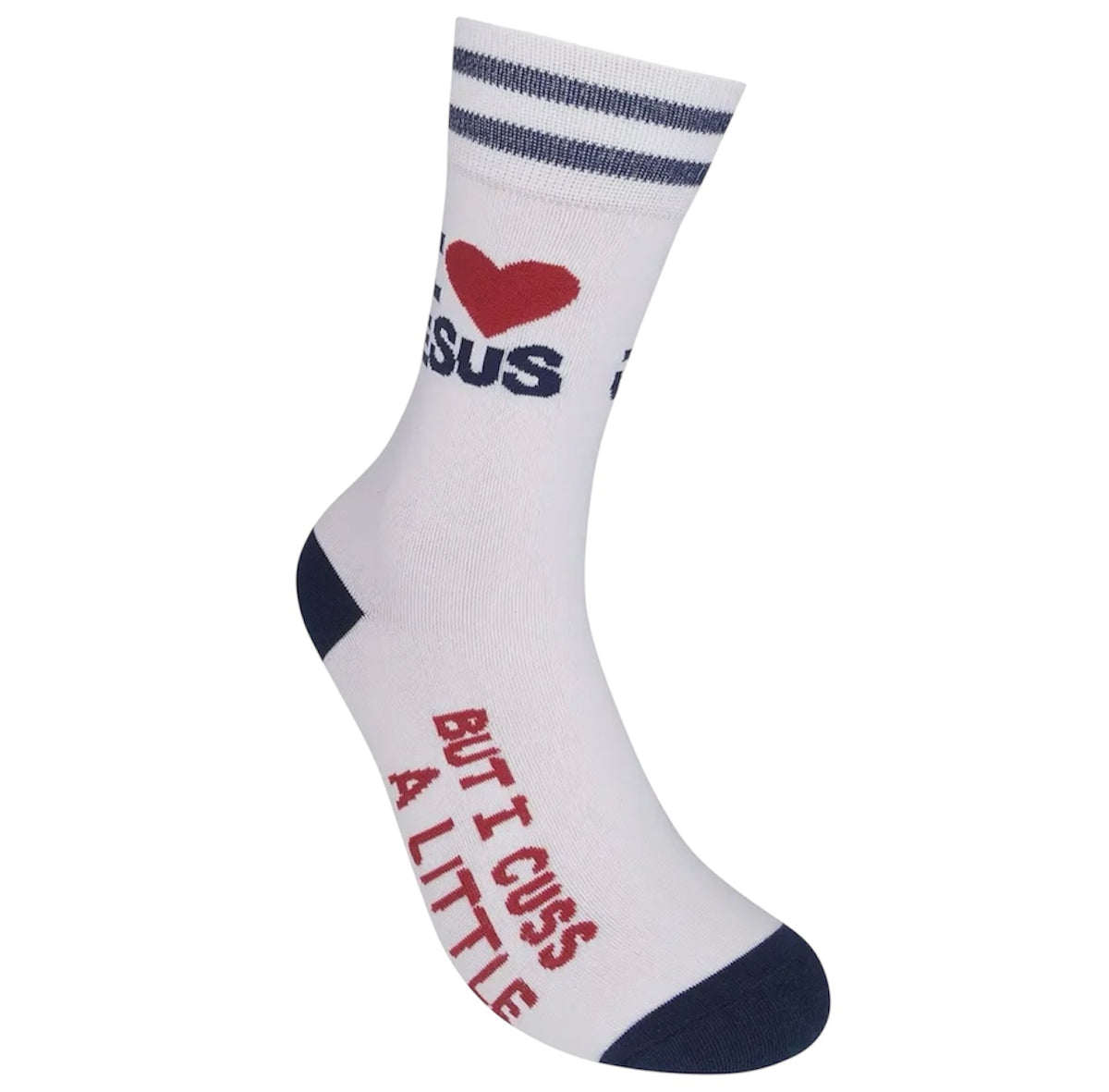 I LOVE JESUS BUT I CUSS A LITTLE Adult Unisex Socks FUNATIC Brand - Novelty Socks And Slippers