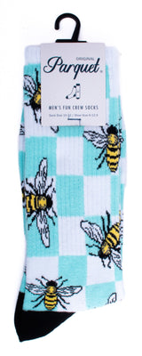 PARQUET Brand Men’s YELLOW JACKETS Socks BEES ALL OVER - Novelty Socks for Less