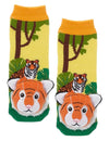 MESSY MOOSE Brand Unisex Toddler TIGER Gripper Bottom Socks - Novelty Socks And Slippers