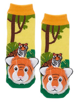 MESSY MOOSE Brand Unisex Toddler TIGER Gripper Bottom Socks - Novelty Socks And Slippers