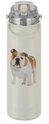 Dog & Cat Stainless Steel 24 Oz. Water Bottle By E&S Pets (Choose Breed) - Novelty Socks And Slippers