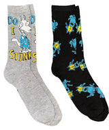 ROCKO’S MODERN LIFE Men’s 2 Pair Of Socks SPUNKY THE DOG Nickelodeon - Novelty Socks And Slippers