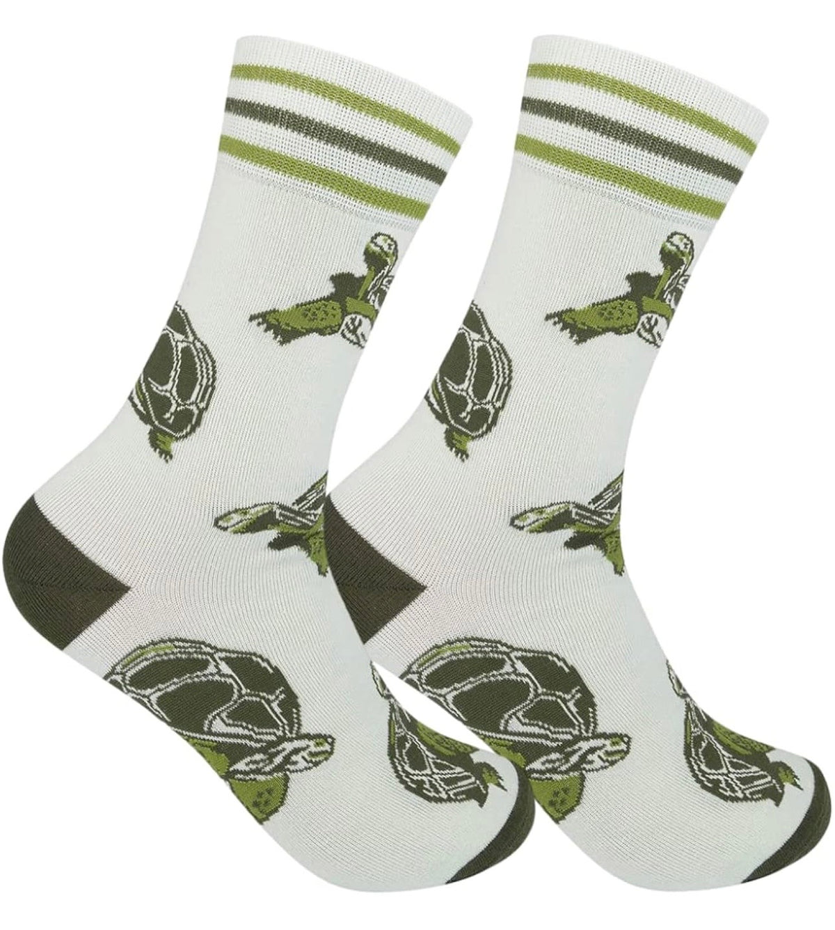 LARGE TORTOISE Adult Unisex Socks FUNATIC Brand Tortoise’s All Over - Novelty Socks And Slippers