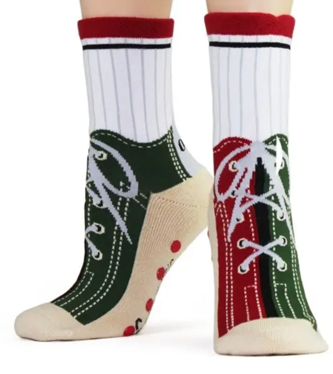 FOOT TRAFFIC Brand Ladies BOWLING SHOES Non-Skid Slipper Socks - Novelty Socks And Slippers