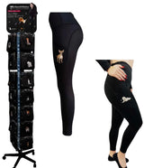 URBAN ATHLETICS Ladies PUG DOG High Rise Leggings With Pockets E&S Pets - Novelty Socks And Slippers