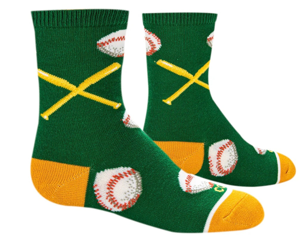 COOL SOCKS Brand Unisex Kids BASEBALL Socks - Novelty Socks And Slippers