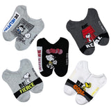 PEANUTS Ladies 5 Pair No Show Socks ‘BE FIERCE’ 'BE HELPFUL' - Novelty Socks And Slippers