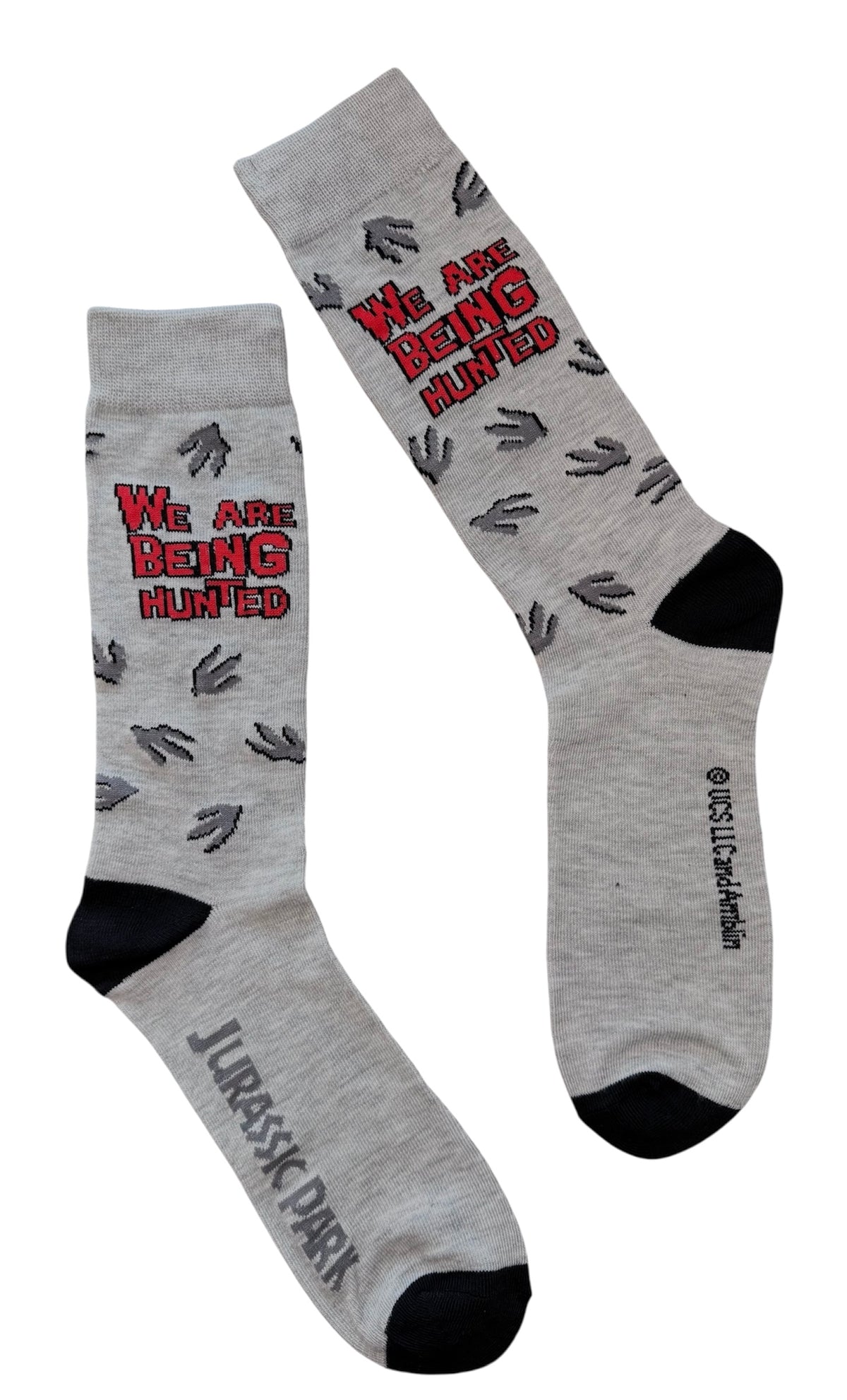 JURASSIC WORLD Movie Men’s Socks ‘WE ARE BEING HUNTED’ - Novelty Socks And Slippers