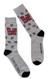 JURASSIC WORLD Movie Men’s Socks ‘WE ARE BEING HUNTED’ - Novelty Socks And Slippers