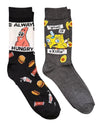 SPONGEBOB SQUAREPANTS Men’s 2 Pair Socks 'GUAC IS EXTRA' 'ALWAYS HUNGRY'