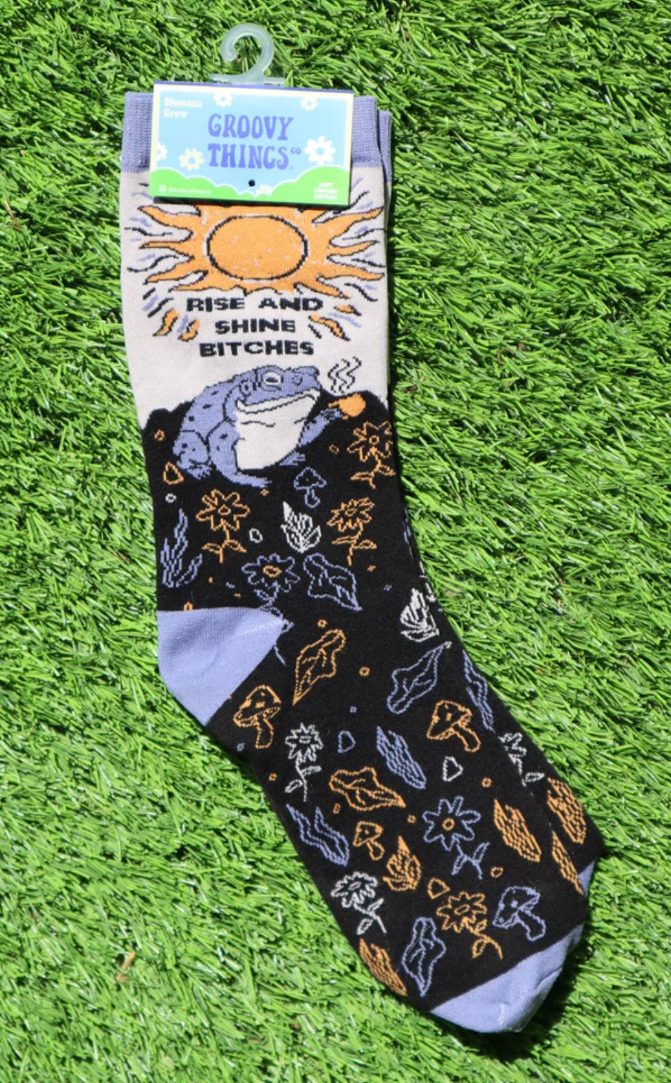 GROOVY THINGS Brand Ladies RISE & SHINE BITCHES Socks - Novelty Socks And Slippers