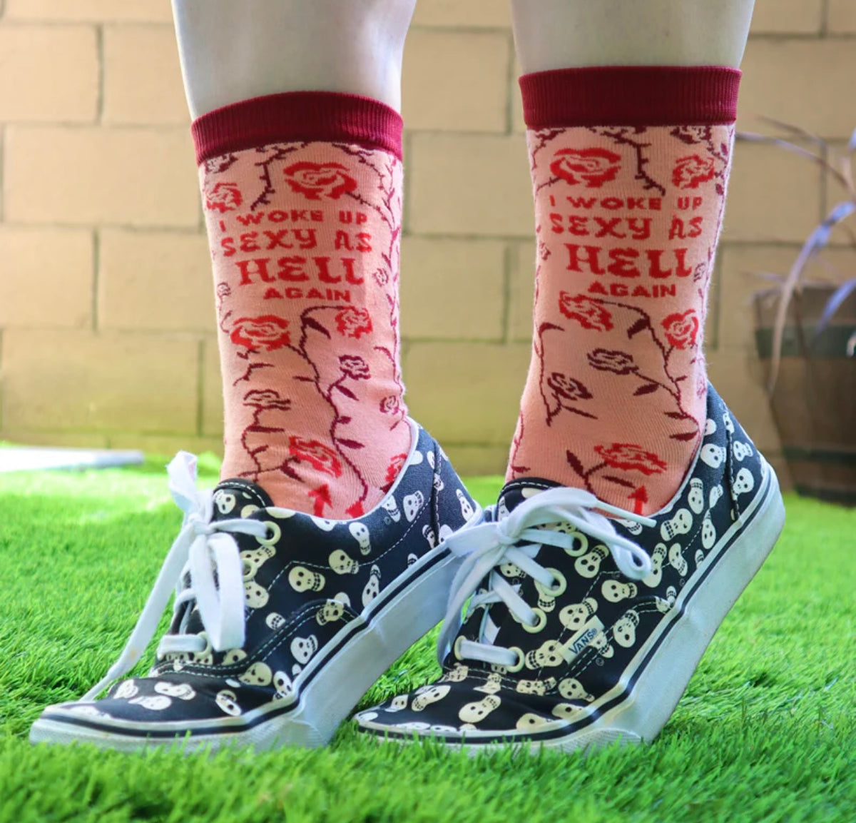 GROOVY THINGS Brand Ladies ‘I WOKE UP SEXY AS HELL AGAIN’ Socks - Novelty Socks And Slippers