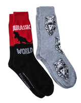 JURASSIC WORLD Men’s 2 Pair Of Socks T-REX - Novelty Socks And Slippers