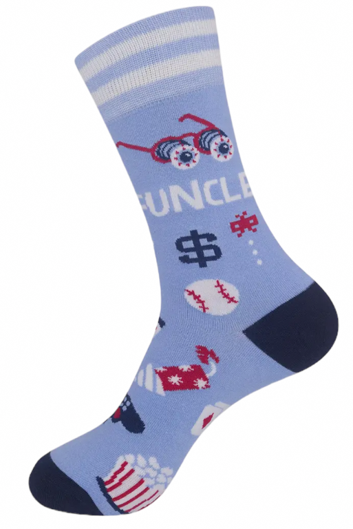 FUNATIC Brand Unisex FUNCLE Socks ‘FUN UNCLE’ - Novelty Socks And Slippers