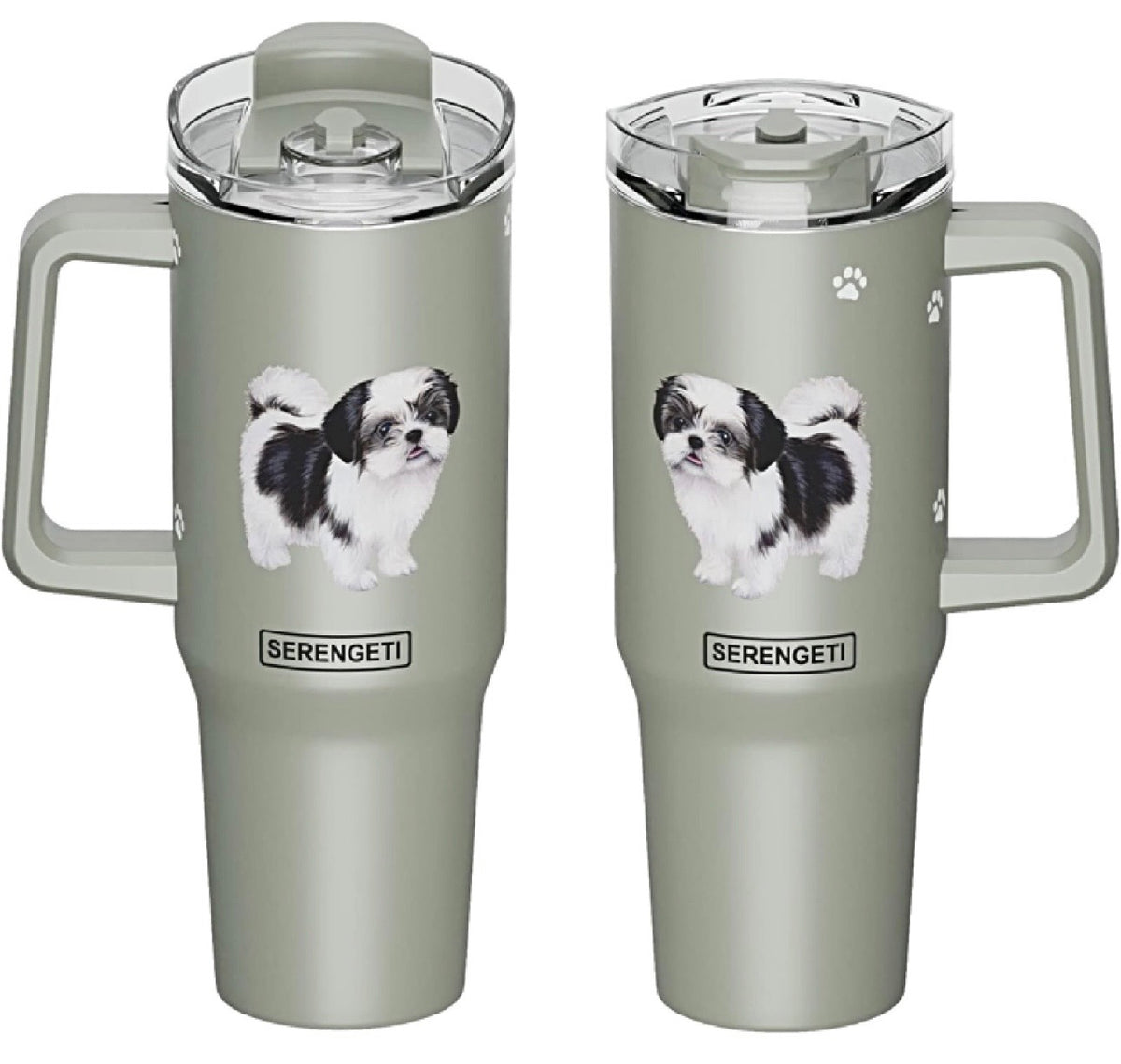 Dog & Cat Stainless Steel Ultimate 40 Oz. Tumbler Hot & Cold Travel Mug By E&S Pets (Choose Breed) - Novelty Socks And Slippers