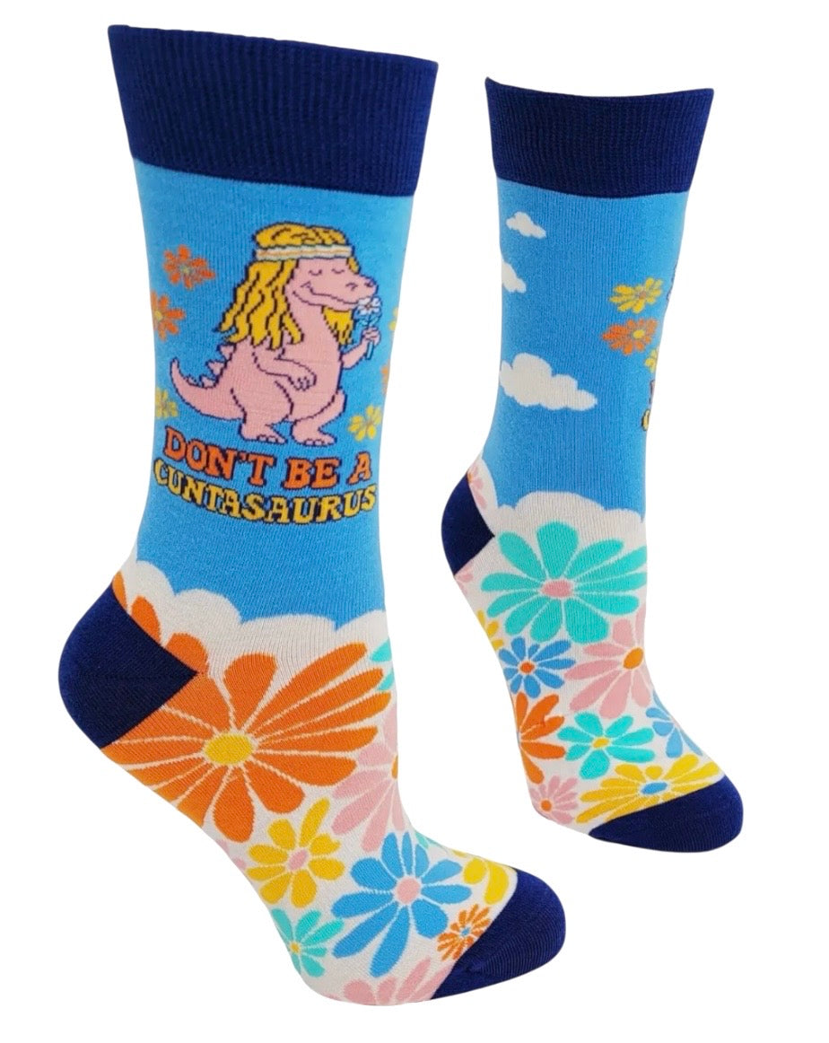 DON’T BE A CUNTASAURUS Ladies Socks FABDAZ Brand - Novelty Socks And Slippers