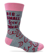 BIG OR SMALL LOVE THEM ALL Men’s Socks FABDAZ Brand - Novelty Socks And Slippers