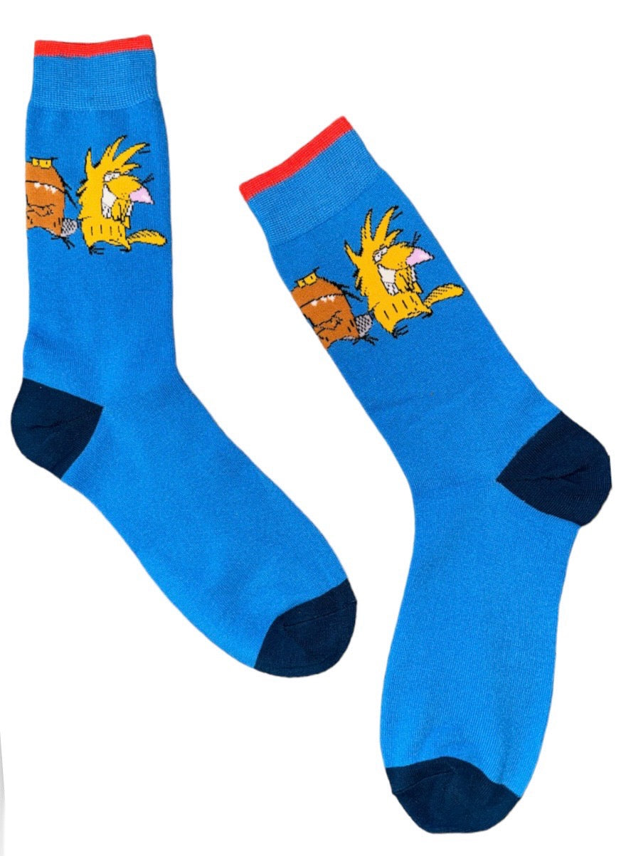 NICKELODEON ANGRY BEAVERS Men’s Socks - Novelty Socks And Slippers