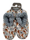 PIT BULL DOG Ladies NON-SKID SLIPPERS COMFIES BRAND - Novelty Socks And Slippers
