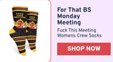 GROOVY THINGS Brand Ladies SKELETON ‘FUCK THIS MEETING’ Socks - Novelty Socks And Slippers