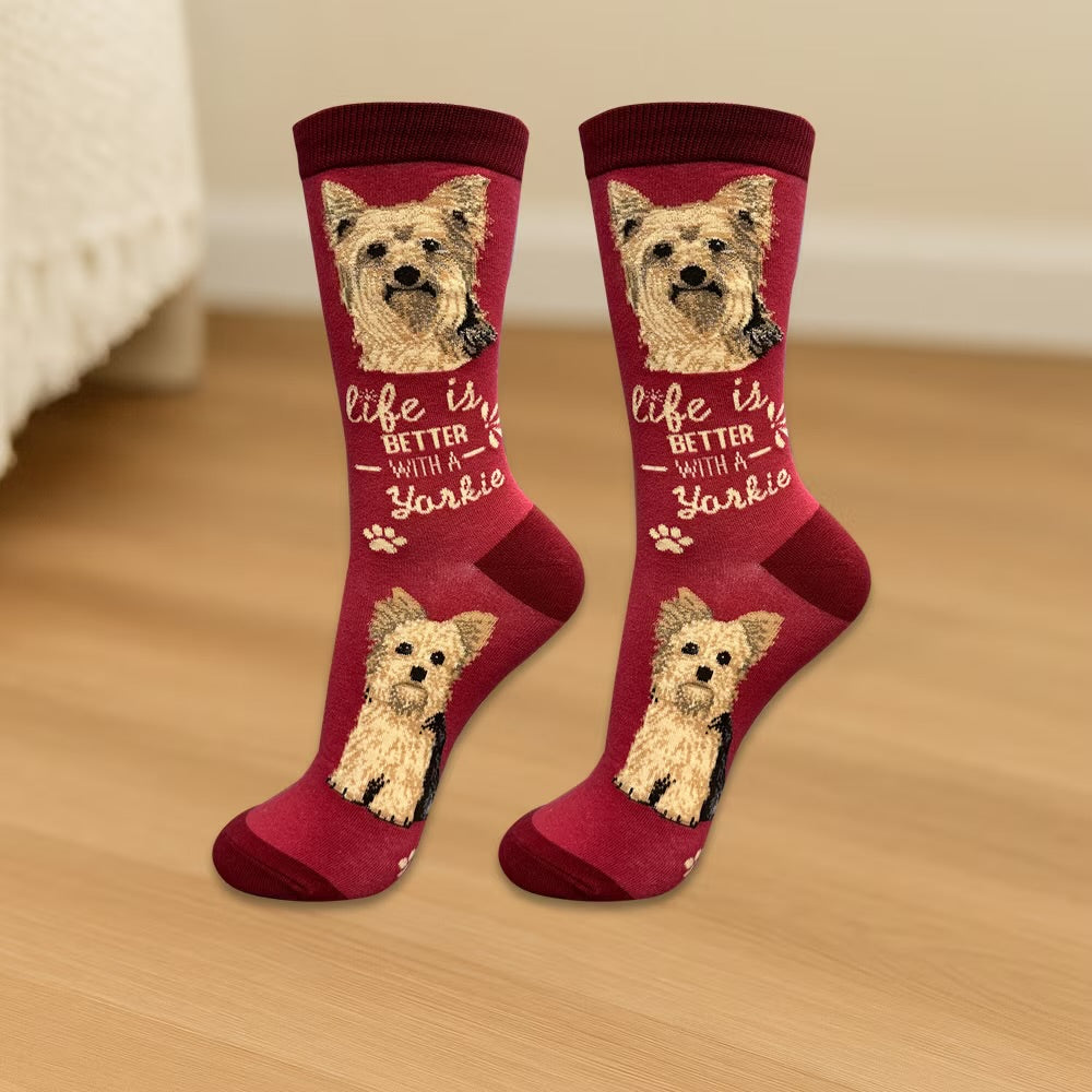 YORKIE Dog Adult Unisex Socks By E&S Pets Choose Style