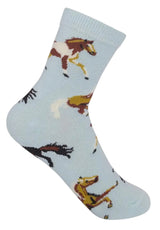 FUNATIC Brand Unisex Kids HORSE Socks Horses All Over Kids Age 7-10 - Novelty Socks And Slippers