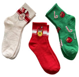DISNEY Winnie The Pooh Ladies CHRISTMAS 3 Pair Of Socks Winnie & Piglet