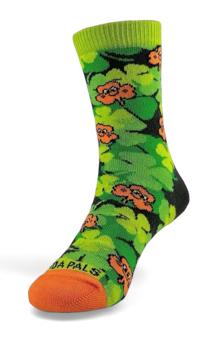 ST. PATRICKS DAY Unisex Kids SHAMROCKS Socks (Choose Size) By Sock Panda Brand - Novelty Socks And Slippers