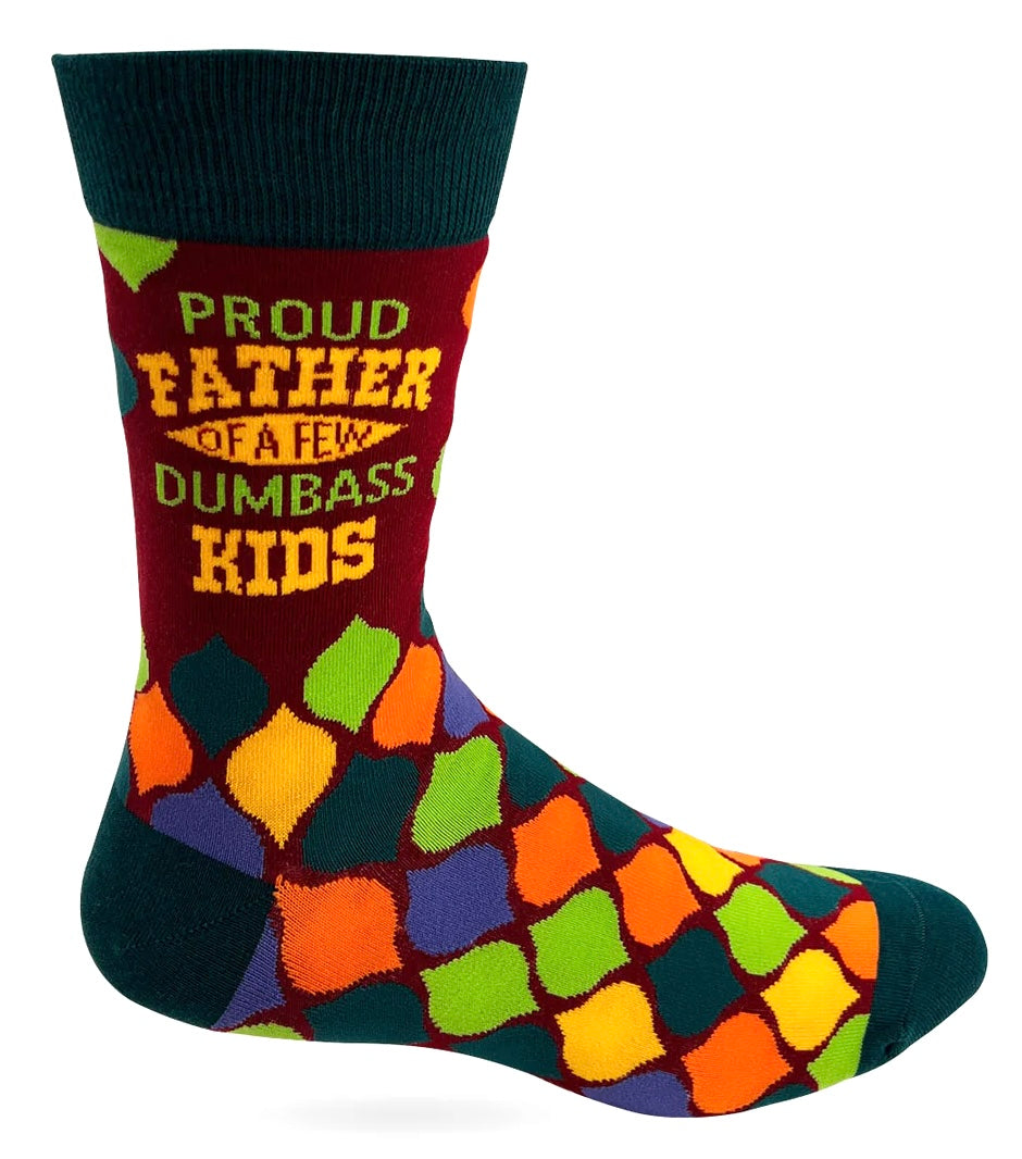 FABDAZ Brand Men’s PROUD FATHER OF A FEW DUMBASS KIDS Socks - Novelty Socks And Slippers