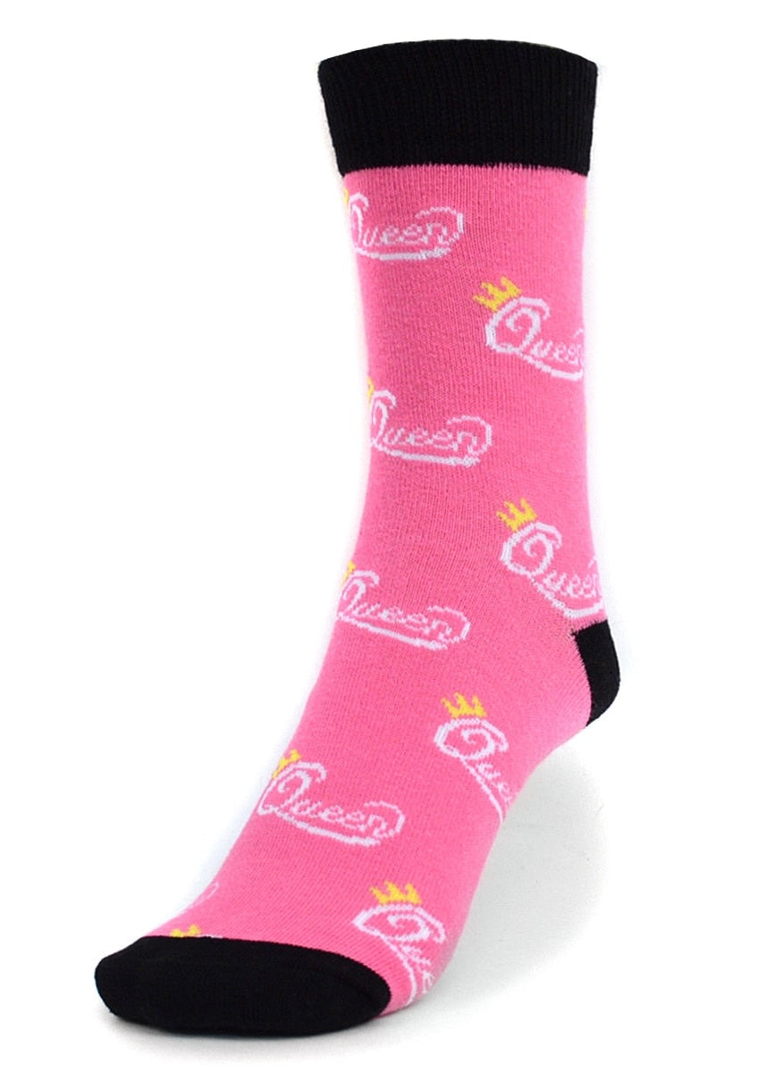 QUEEN Ladies Socks With CROWNS ALL OVER PARQUET BRAND