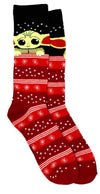 DISNEY STAR WARS Men’s CHRISTMAS BABY YODA Socks - Novelty Socks And Slippers