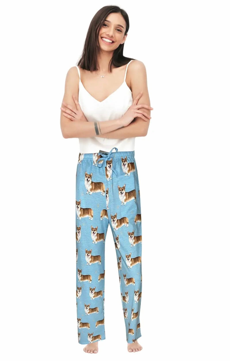COMFIES UNISEX WELSH CORGI PAJAMA BOTTOMS E&S PETS (CHOOSE SIZE) - Novelty Socks And Slippers