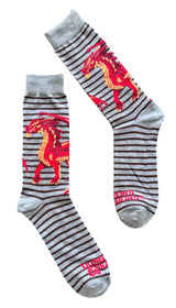 DUNGEONS & DRAGONS Men’s ASHARDALON THE RED DRAGON Socks - Novelty Socks And Slippers