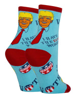 PRESIDENT DONALD TRUMP Ladies Socks ‘I HAVE THE BEST WORDS’ OOOH YEAH Brand