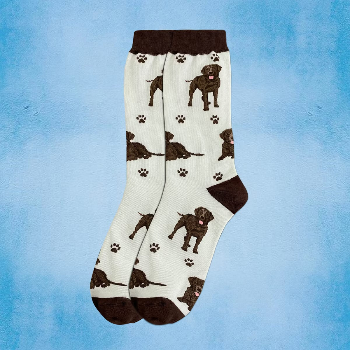 CHOCOLATE LABRADOR Dog Adult Unisex Socks By E&S Pets Choose Style