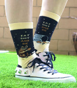 GROOVY THINGS Brand Ladies RACOON Socks ‘EAT SHIT & DIE’ - Novelty Socks And Slippers