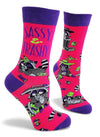 SASSY & TRASHY Ladies Raccoon & Trash Socks FABDAZ Brand - Novelty Socks And Slippers