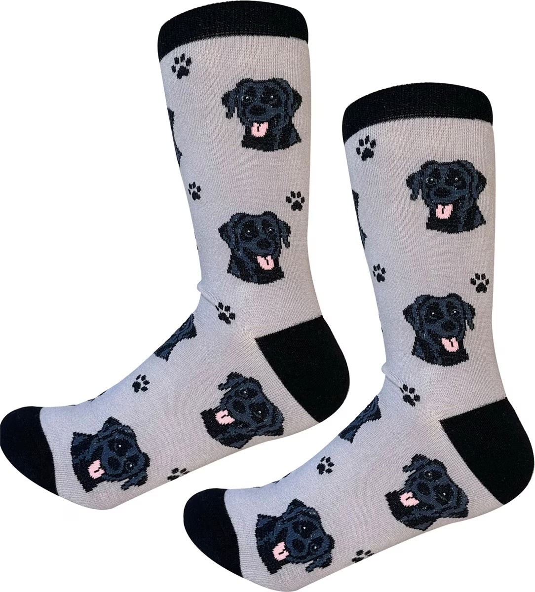 BLACK LABRADOR Dog Adult Unisex Socks By E&S Pets Choose Style