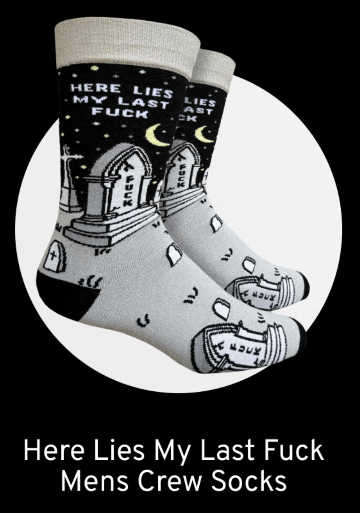 HERE LIES MY LAST FUCK Men’s Socks GROOVY THINGS Brand - Novelty Socks And Slippers