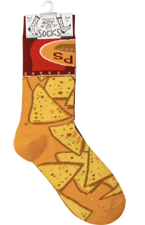 CHIPS & SALSA Mismatched Unisex Socks Primitives By Kathy - Novelty Socks And Slippers