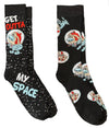 REN & STIMPY Men’s 2 Pair Of Socks ‘GET OUTTA MY SPACE’ - Novelty Socks And Slippers