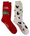 NATIONAL LAMPOONS CHRISTMAS VACATION Men’s 2 Pair Of Socks BURN SOME RUBBER EAT MY DUST - Novelty Socks And Slippers