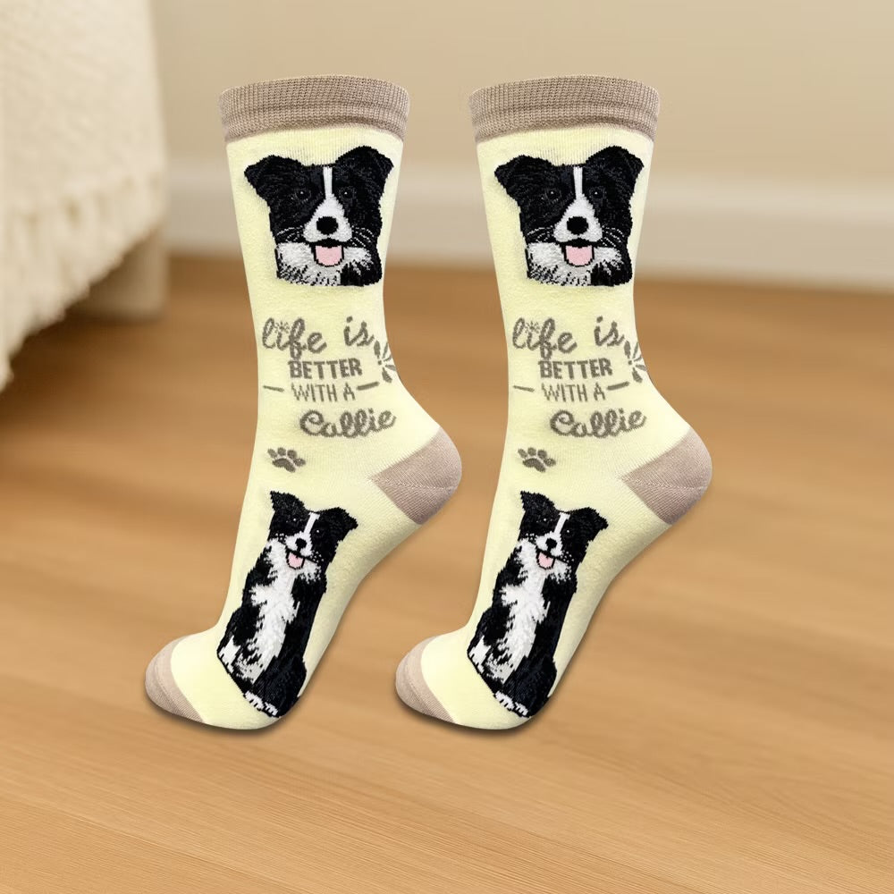 BORDER COLLIE Dog Adult Unisex Socks By E&S Pets Choose Style