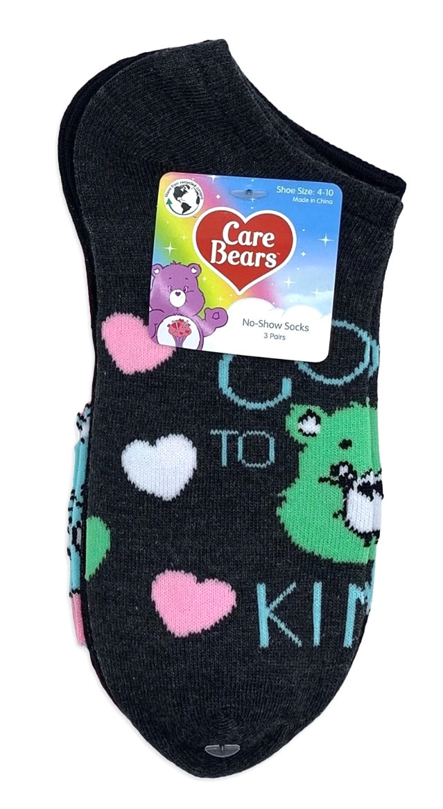 CARE BEARS Ladies 3 Pair Of No Show Socks ‘COOL TO BE KIND’ - Novelty Socks And Slippers